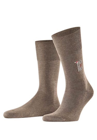 Airport Ho Ho Ho Socks | Nutmeg Melange 12599-5410